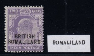 Somaliland Protectorate, SG 27c, MNH Sumaliland variety