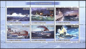 Sao Tome and Principe 2008 Ships Submarines sheet MNH