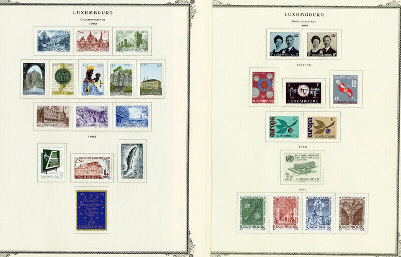 Luxembourg Stamps nearly all Mint Clean on Scott Pages