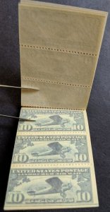 EDW1949SELL : USA 1928 Sc #C10a Cplt Bklt of 2 panes. MNH. Very Fresh. Cat $240+