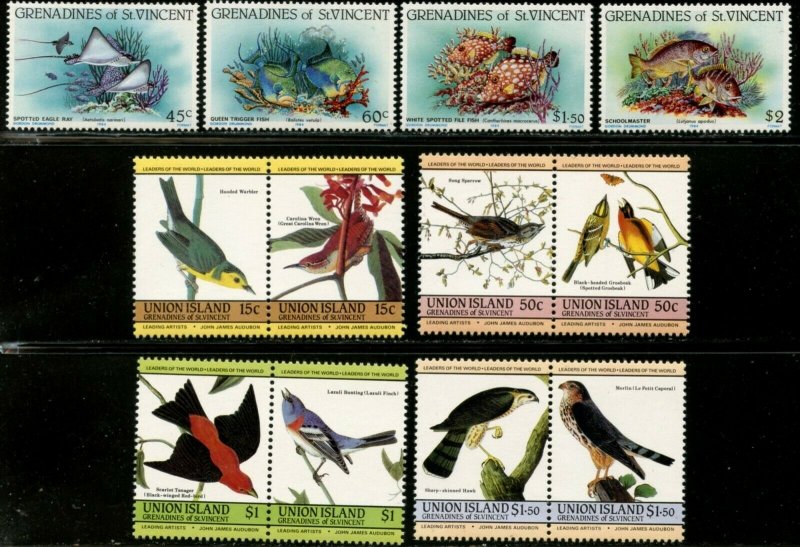 ST. VINCENT GRENADINES 1973-1985 Ten Complete Sets OG Mint H & NH