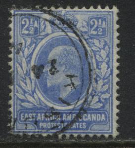 East Africa & Uganda KEVII 1904 2 1/2 annas ultramarine used