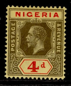 NIGERIA GV SG6b, 4d black & red/deep yellow, M MINT. Cat £50.