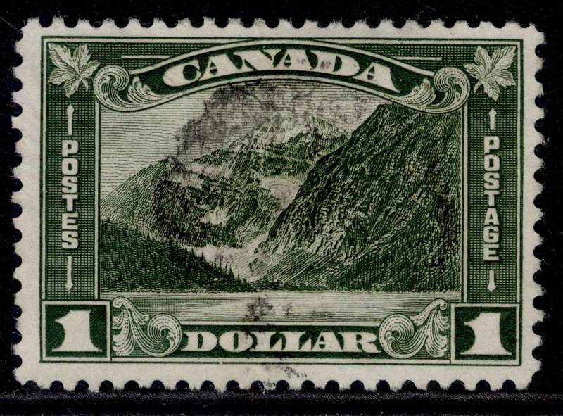 CANADA GV SG303, $1 olive-green, FINE USED. Cat £40.