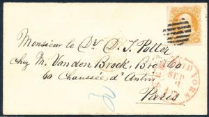 #71 ON COVER NEW YORK TO PARIS, FRANCE CV $375.00 BQ7256