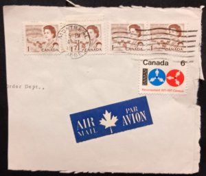 DM)1971, CANADA, CIRCULATED LETTER, AIR MAIL, WITH CANADA CENTENARY STAMP, ELI
