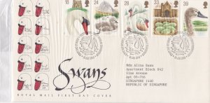 U.K 1993 Royal Mail First Day Cover Swans stamp cover