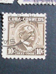 ​CUBA-1954-SC#519//528 10 OVER 70 YEARS OLD CUBA FAMOUS PERSONS USED STAMPS-