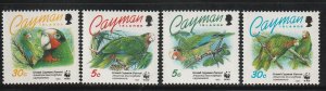 Cayman islands 1993 Grand Cayman Parrot WWF Sc 668-671 MNH A3050
