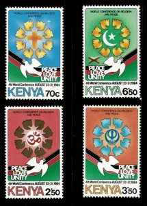 Kenya 1984 - Conference on Religion & Peace - Set of 4 Stamps Scott 310-13 - MNH