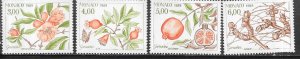 Monaco #1608a-d  Fruits & Flowers (MNH) CV $9.15