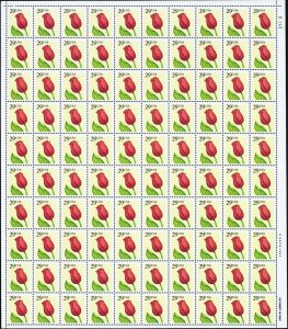 Red Rose 29 Cent Sheet of 100 Postage Stamps Scott 2524