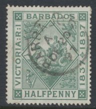 Barbados  SG 126 SC# 82a  Used  Bluish Paper Diamond Jubilee see detail and s...