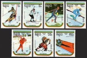 Cambodia 946-952,953,MNH.Michel 1024-1030,Bl.165. Olympics Albertville-1992.