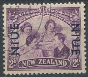 Niue Sc#91 Used, 2p rose vio, Peace and Victory (1946)