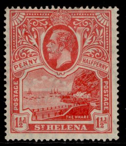 ST. HELENA GV SG90, 1½d rose-scarlet, M MINT. Cat £12.