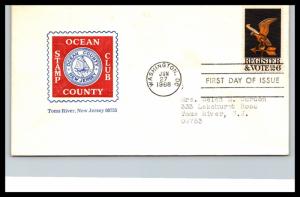 #1344 Register and Vote - OCEAN COUNTY STAMP CLUB Cachet