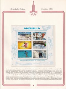 G029 Anguilla 1980 Olympic Winter Games - Lake Placid souvenir sheet MNH