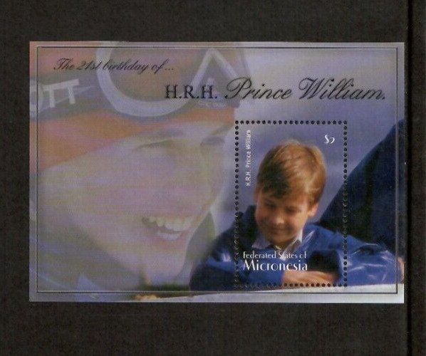 Micronesia 2003 - Royalty Prince William - Souvenir Stamp Sheet Scott #544 - MNH