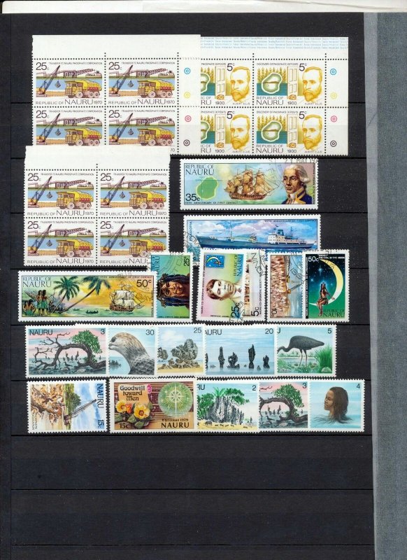 NAURU Christmas Rowland Birds Flowers Blocks MNH Used(Appx 250 Stamps)ZZ1583