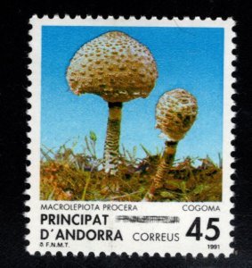Andorra  (Spanish) Scott 214 MNH** Mushroom Macrolepiota Procera stamp