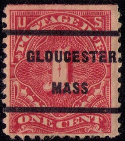 US SCOTT #J61 GLOUCESTER,MASS. PRECANCEL F-VF