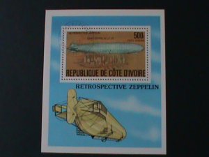 ​IVORY COAST-1977- RETROSPECTIVE ZEPPELIN: CTO S/S VF WE SHIP TO WORLDWIDE