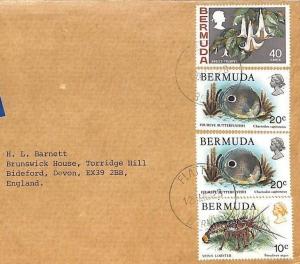 Bermuda *FLATTS* Commercial Airmail FISH FLOWERS {samwells-covers} 1982 UU442