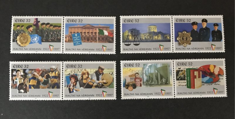 Ireland 1997 1046-48-56-58A MNH Pairs SCV $12.00