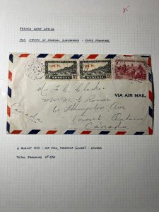 1950 French West Africa Airmail Cover Madaoua Niger to Toronto Ontario Canada