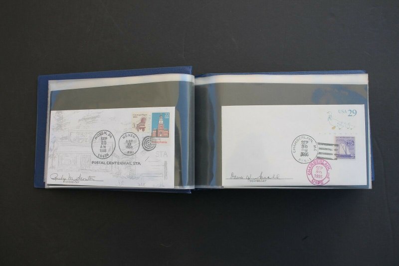 US Old Stamp Collection 100 Postmaster Signed Hand Canceled Covers Most  r Dones