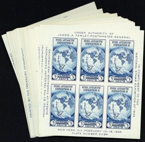 735, Mint VF NH 3¢ WHOLESALE Lot of 42 Souvenir Sheets SCV $420.00 * Stuart Katz