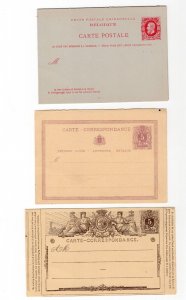 BELGIUM LOVELY LOT 1875-1890 POSTAL STATIONARIES INC DOUBLES SEE SCANS