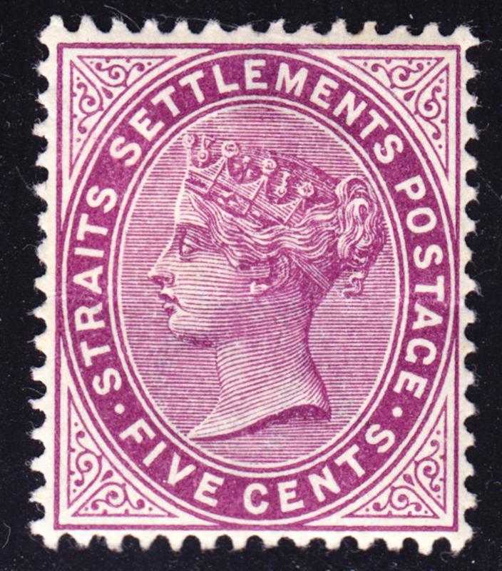 Malaya Straits Settlements Scott 47  wtmk CA  VF mint OG HHR.