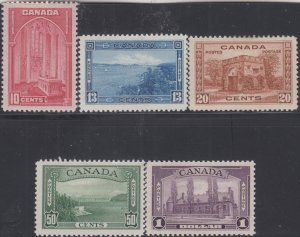 Canada UNITRADE HINGED  #  241-45  ( z10 )   Pictorial Issue