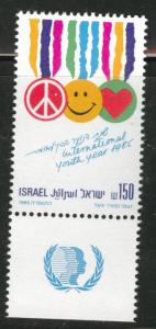 ISRAEL Scott 917 Badge stamp 1985 MNH** with tab