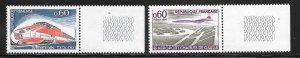 France Scott 1391-92 MNHOG - 1974 French Technical Achievements - SCV $1.25