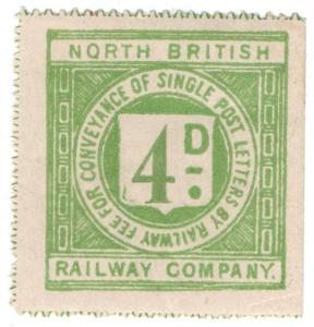 (I.B) North British Railway : Letter Stamp 4d