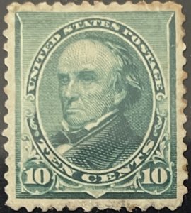 Scott #226 1890 10¢ Daniel Webster unused HR VF centering