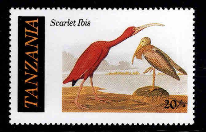 Tanzania Scott 308 Scarlet Ibis bird stamp MNH**