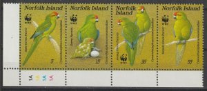 NORFOLK ISLAND 1987 WWF SG 421/4 MNH