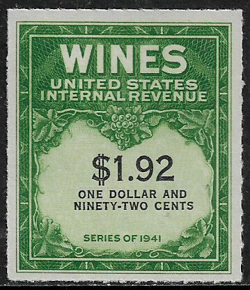 United States #RE152 MNH Wine Stamp