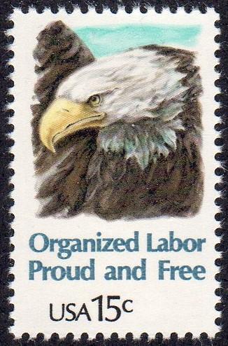 United States 1831 - Mint-NH - 15c Bald Eagle / Organized Labor (1980)