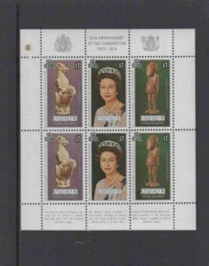 AITUTAKI #166 1977 QEII CORONATION 25TH ANNIV. MINT VF NH O.G SHEET6