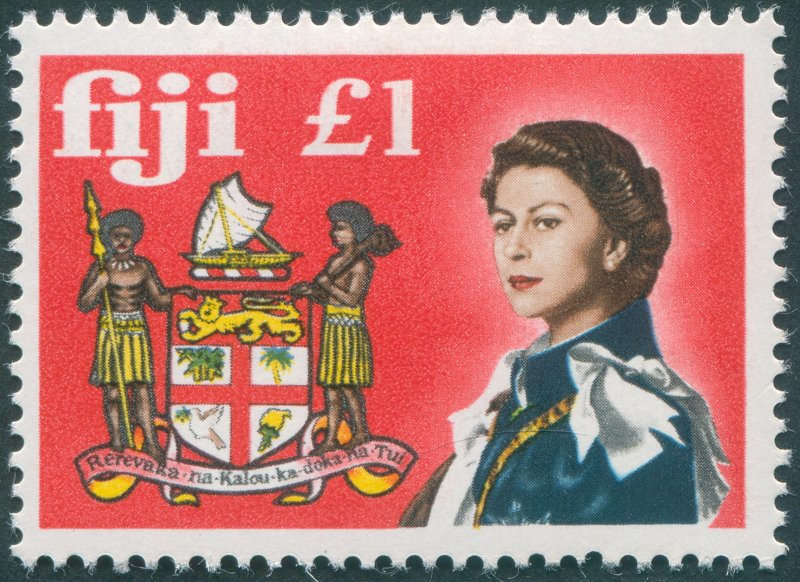 Fiji 1968 £1 Queen Elizabeth II & Coat of Arms SG387 unused