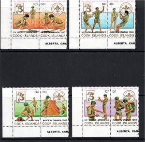 Cook Islands 1983 MNH Sc 705a-708b