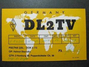 5291 Amateur Radio QSL Card Hamburg Germany-