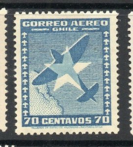 Chile 1934 AIR Early Issue Fine Mint Shade of 70c. NW-13792