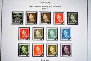 COLOR PRINTED DENMARK 1851-2010 STAMP ALBUM PAGES (186 illustrated pages)