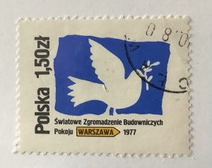 Poland 1977 Scott 2213 used - 1.50z, Dove, Congress for World Peace in Warsaw